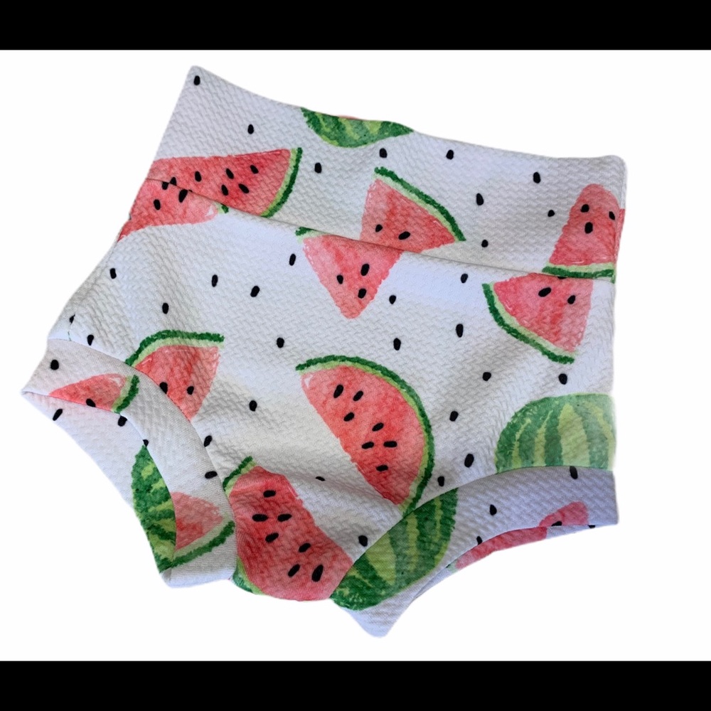 Watermelon Bummies, Diaper Cover, Infant Shorties